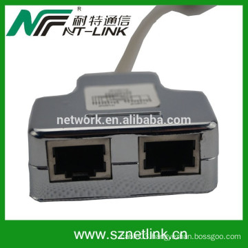 RJ45 male -RJ45 Female 1in 2out STP ISDN Splitter